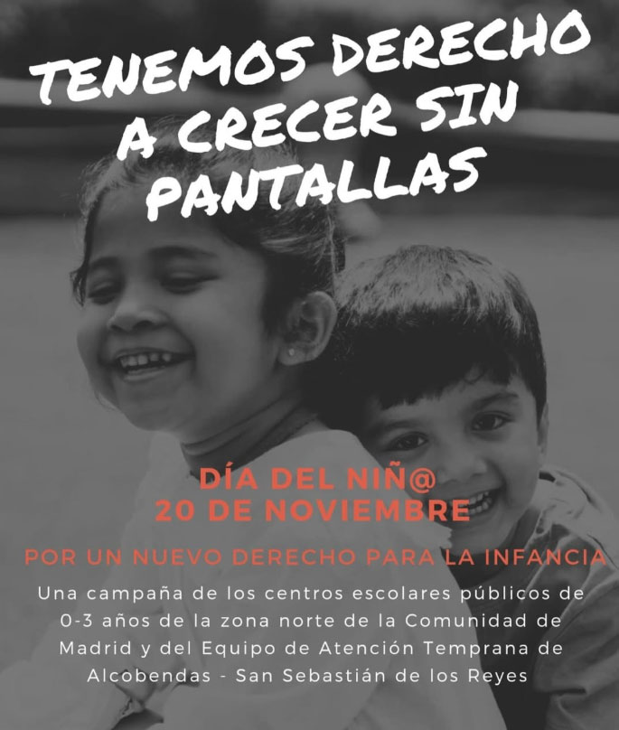 Derecho a “Crecer sin pantallas”. Centros de la red pública del primer ciclo de educación infantil zona Norte.