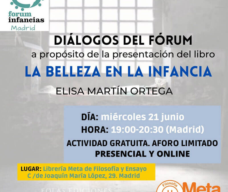 Presentación del libro de Elisa Martín Ortega “La belleza en la infancia”